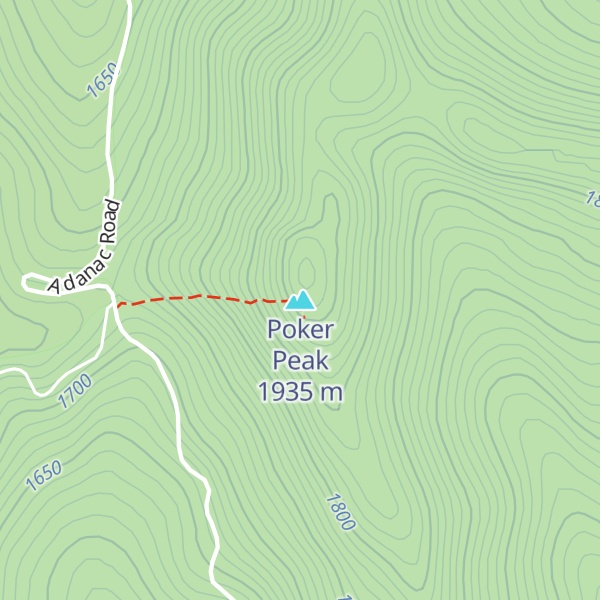 Map of Poker Peak