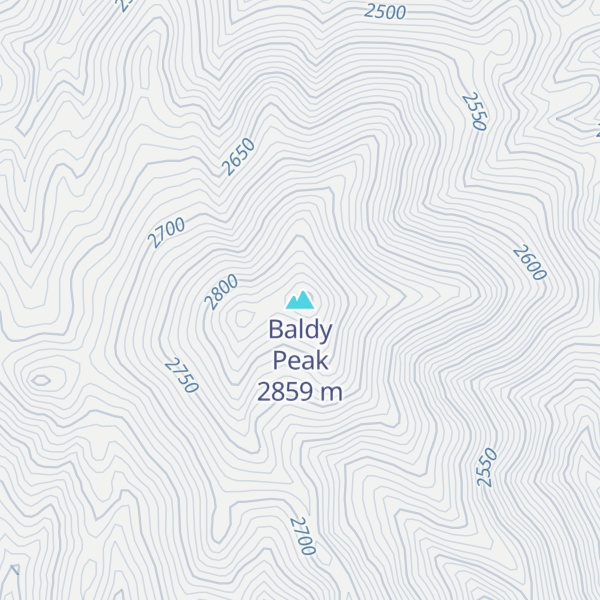 Map of Baldy Peak