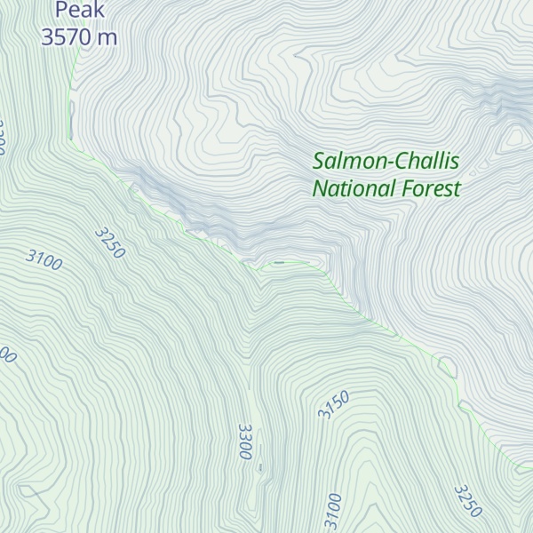 Map of Kent Peak