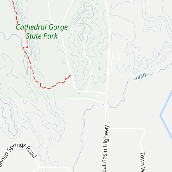 Map of Cathedral Gorge State Park Visitor Center