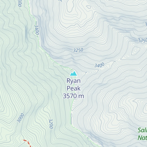 Map of Ryan Peak