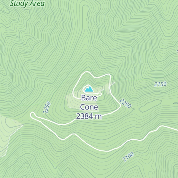 Map of Bare Cone