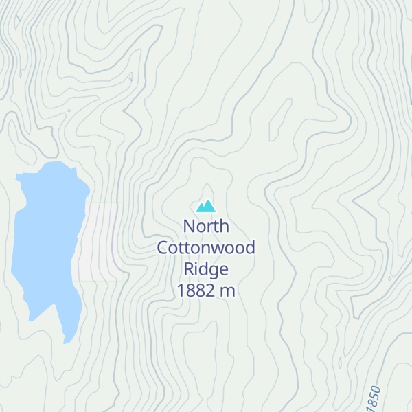 Map of North Cottonwood Ridge