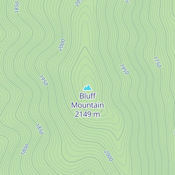 Map of Bluff Mountain
