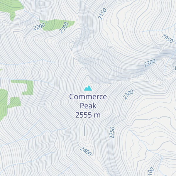 Map of Commerce Peak
