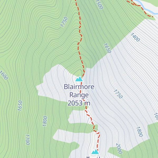Map of Blairmore Range