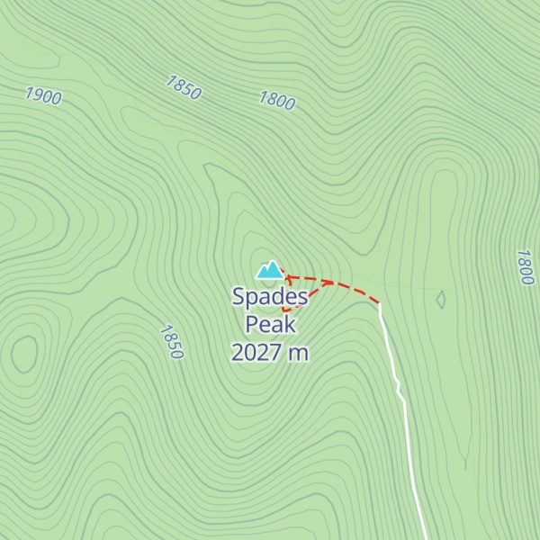 Map of Spades Peak