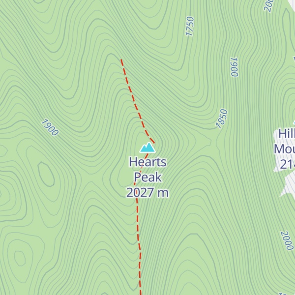 Map of Hearts Peak
