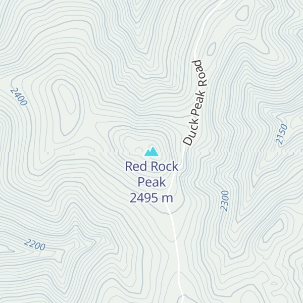 Map of Red Rock Peak