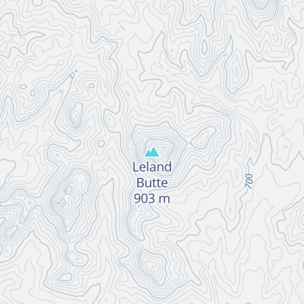 Map of Leland Butte