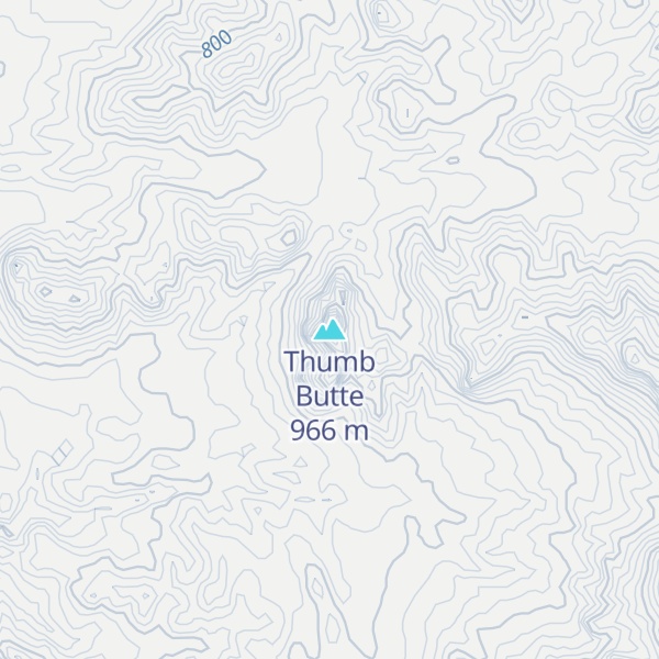 Map of Thumb Butte