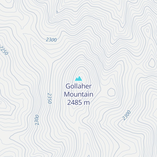 Map of Gollaher Mountain