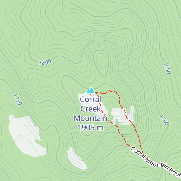 Map of Corral Creek Mountain