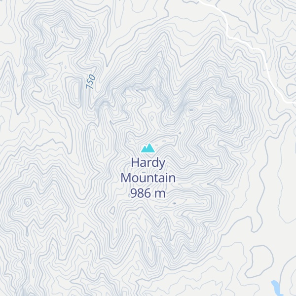 Map of Hardy Mountain
