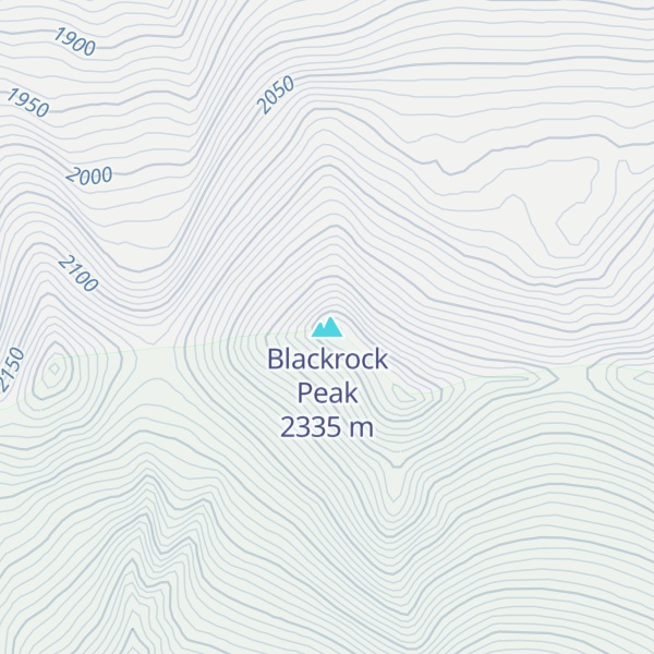Map of Blackrock Peak