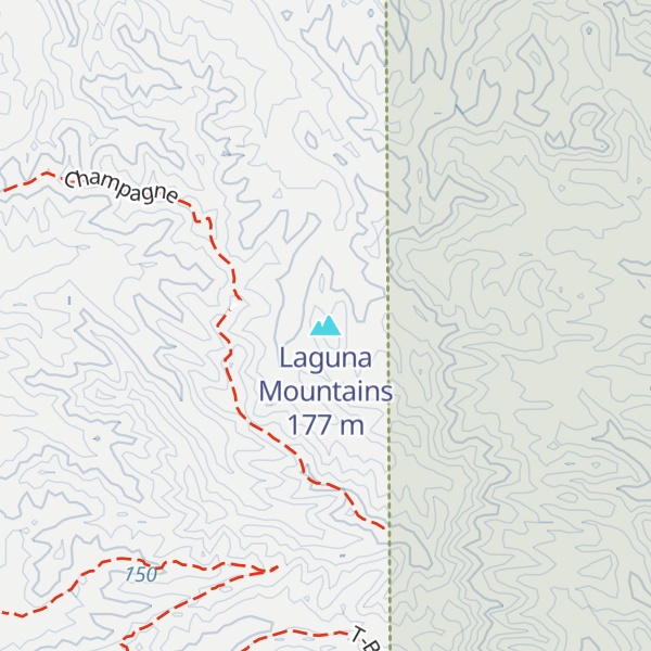 Map of Laguna Mountains