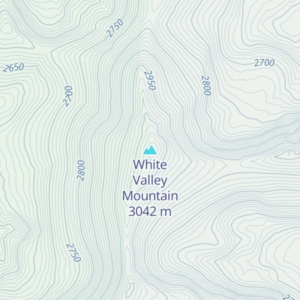 Map of White Valley Mountain