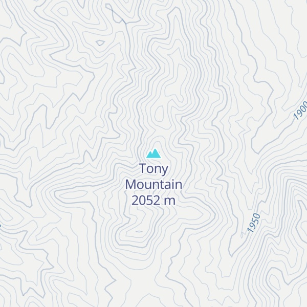 Map of Tony Mountain