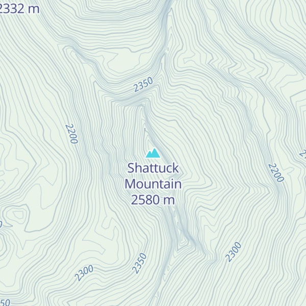 Map of Shattuck Mountain