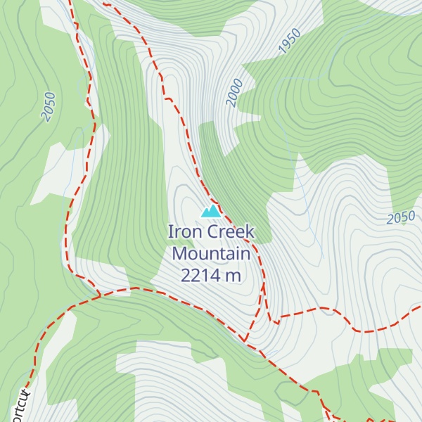 Map of Iron Creek Mountain