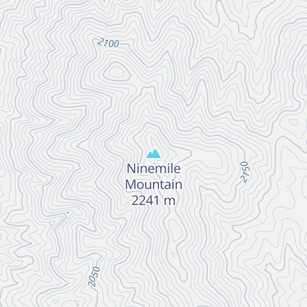 Map of Ninemile Mountain