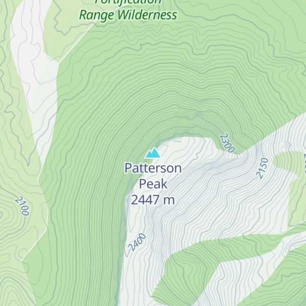 Map of Patterson Peak