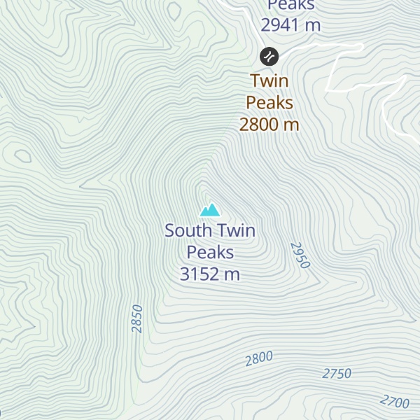 Map of South Twin Peaks