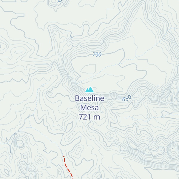 Map of Baseline Mesa