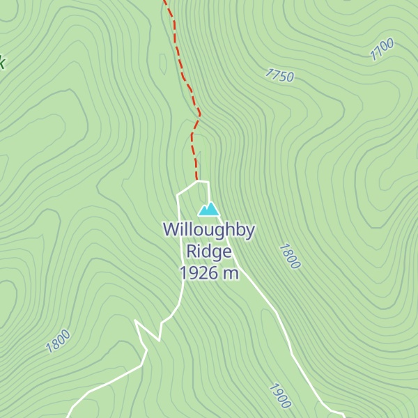 Map of Willoughby Ridge