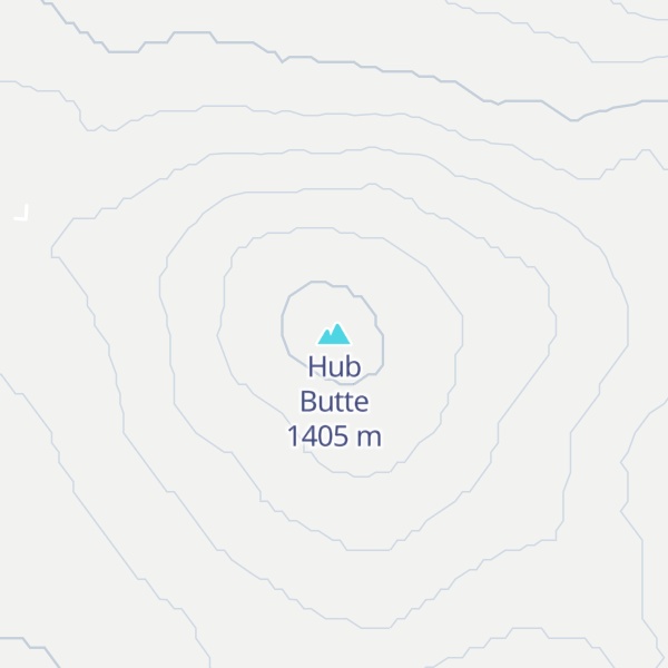 Map of Hub Butte