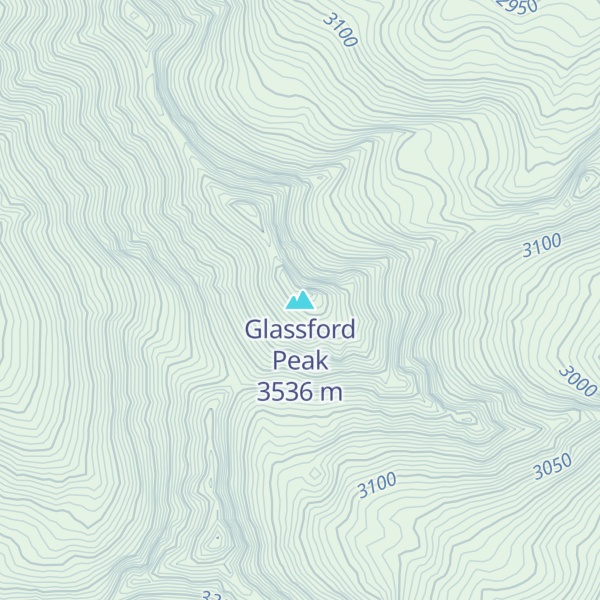 Map of Glassford Peak