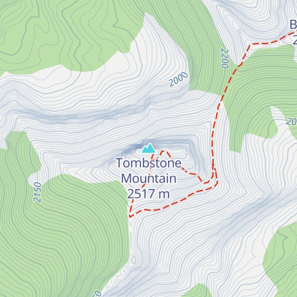 Map of Tombstone Mountain
