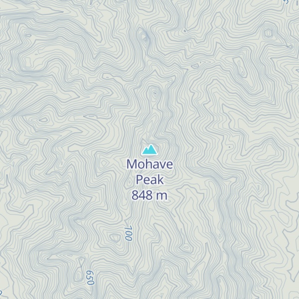 Map of Mohave Peak