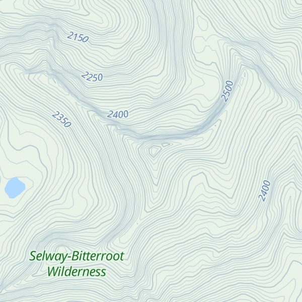 Map of Vance Mountain