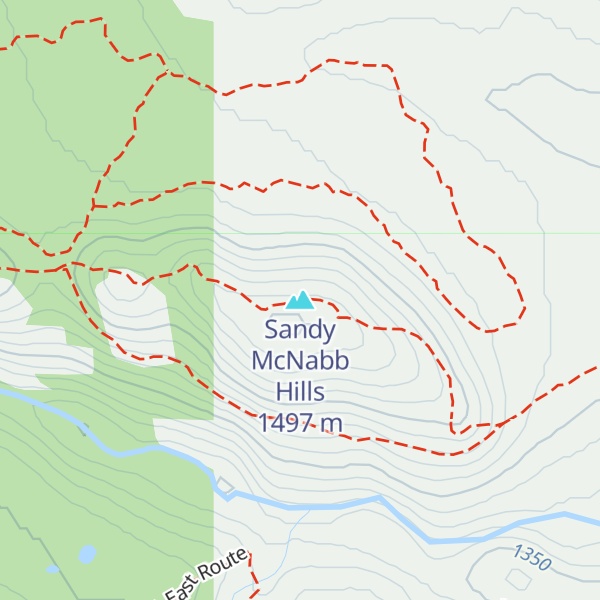 Map of Sandy McNabb Hills