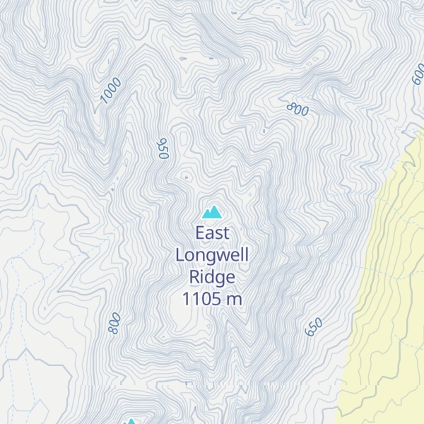Map of East Longwell Ridge