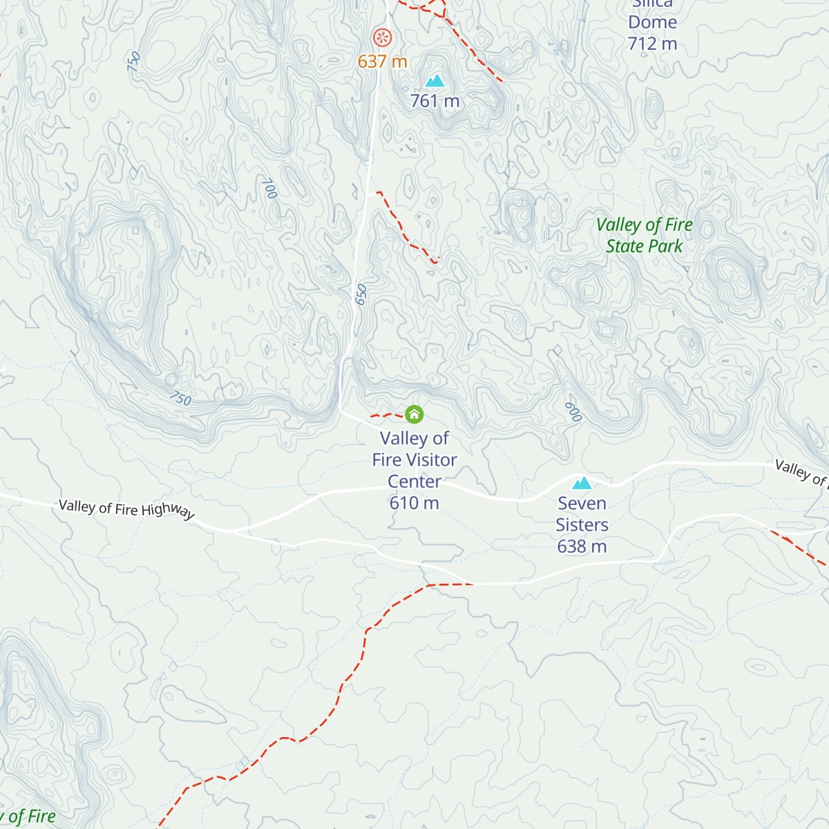 Valley of Fire Visitor Center map