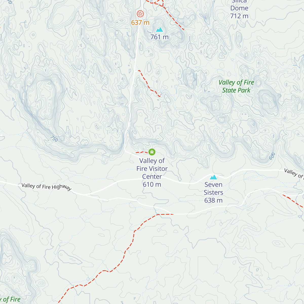 Valley of Fire Visitor Center map