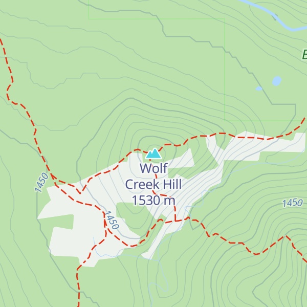 Map of Wolf Creek Hill