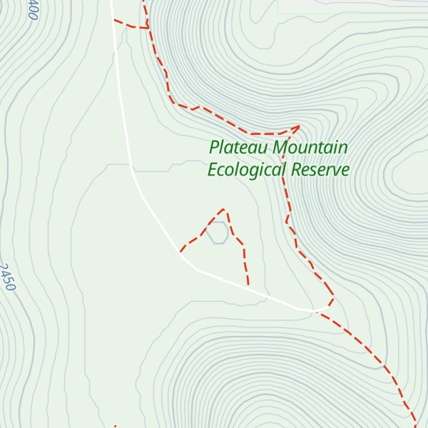 Map of Plateau Mountain