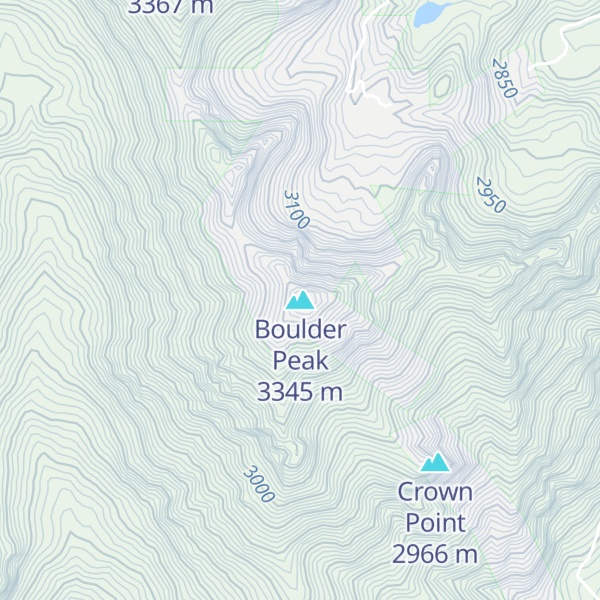 Map of Boulder Peak