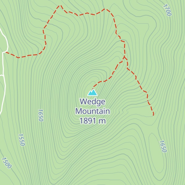 Map of Wedge Mountain