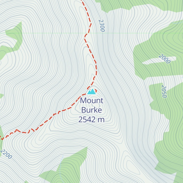Map of Mount Burke