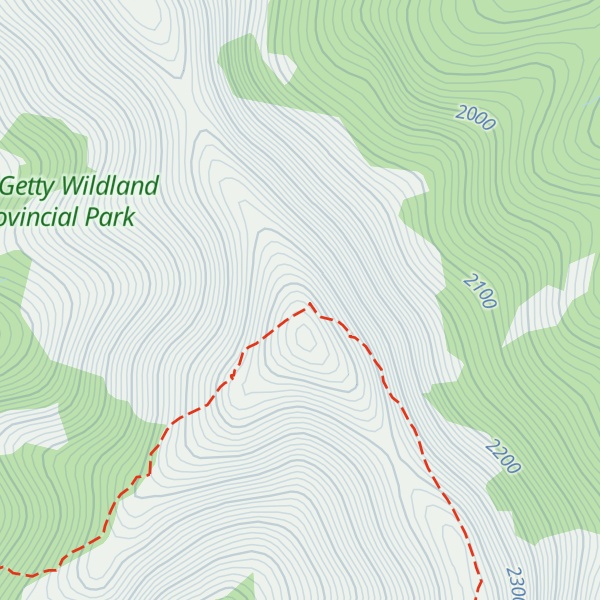 Map of Mount Burke North Peak