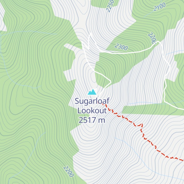 Map of Sugarloaf Lookout