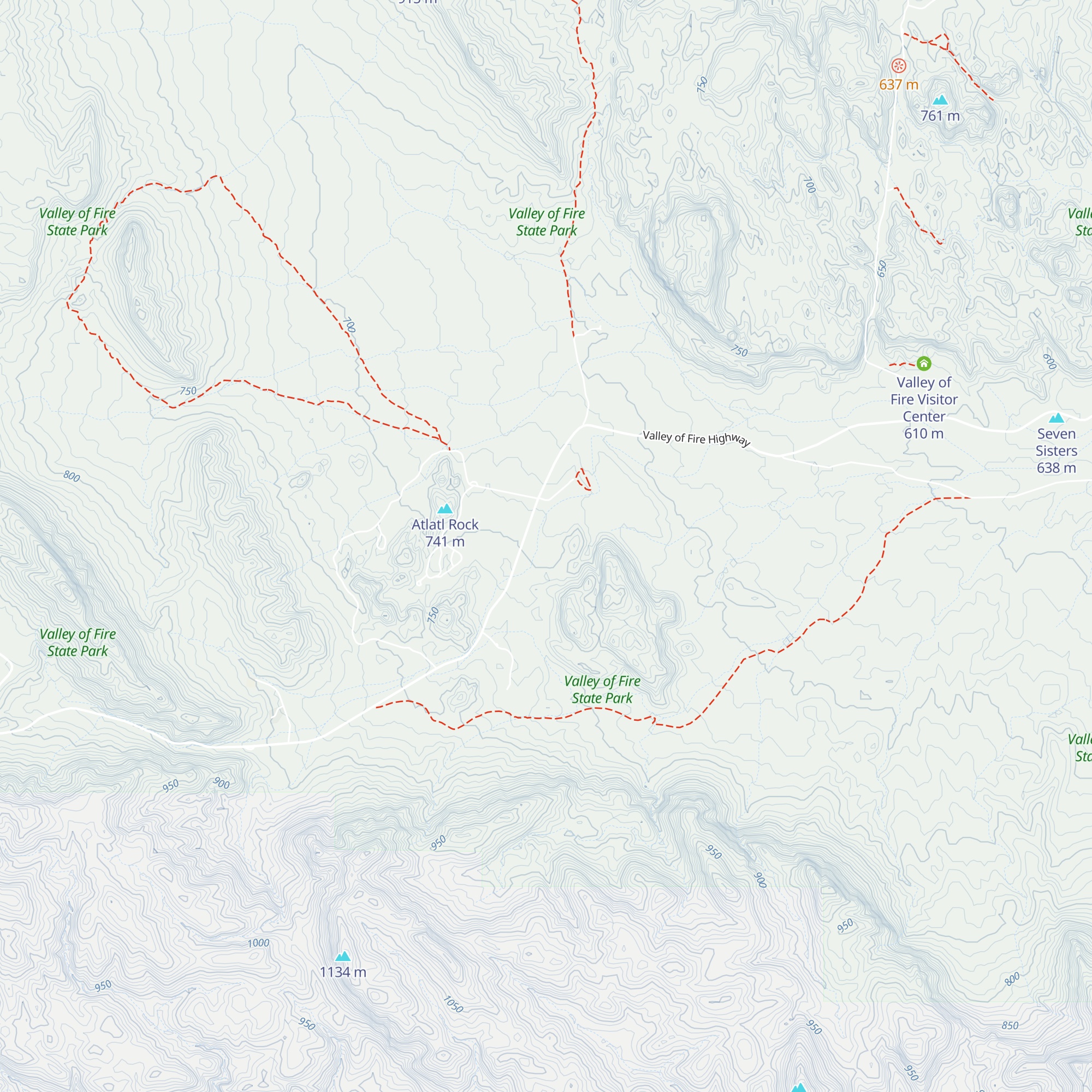 Valley of Fire State Park Visitor Center map