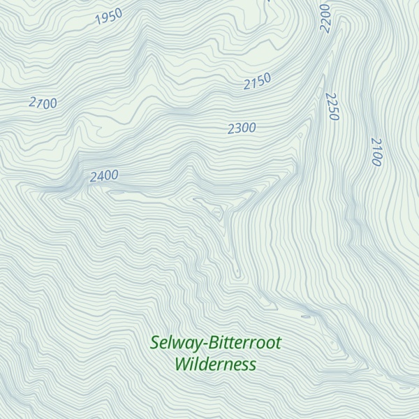 Map of Hunter Peak