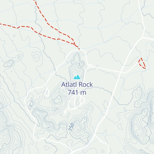 Map of Atlatl Rock