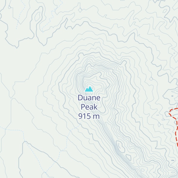 Map of Duane Peak