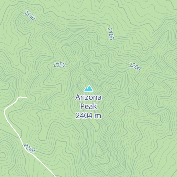 Map of Arizona Peak
